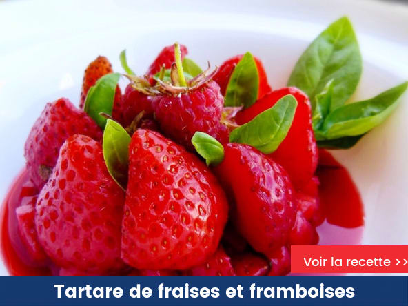 Tartare de fraises framboises et son red coulis